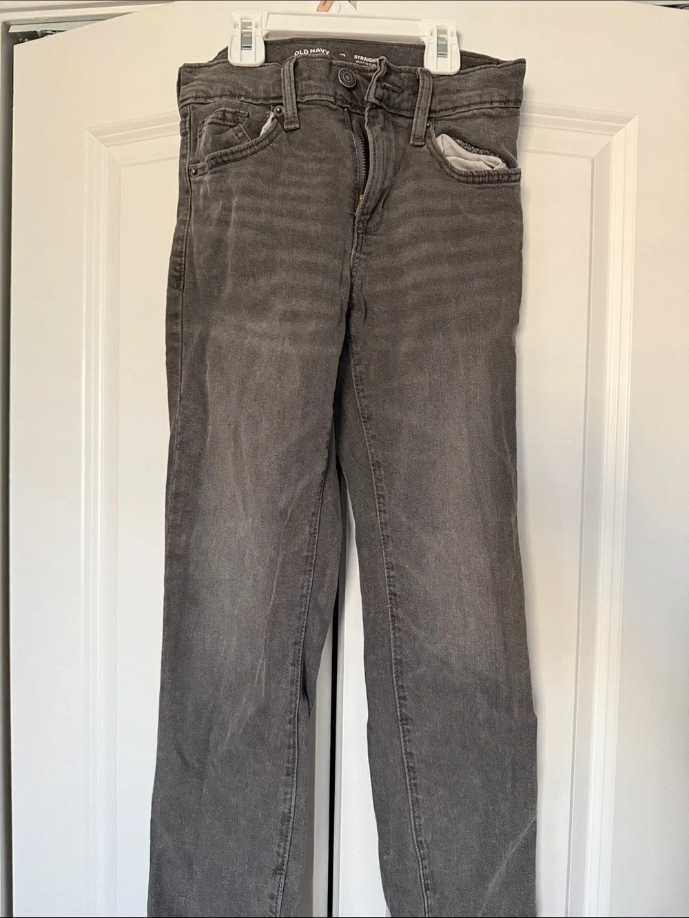 Old Navy Boys Charcoal Straight-Leg Jeans